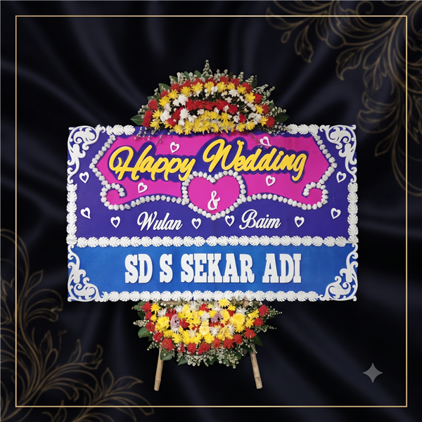 Karangan Bunga Papan Wedding DF001